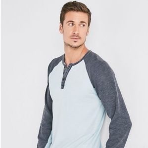 Lucky Brand Venice Burnout Colorblock Henley